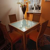 Tavolo allungabile+4 sedie Calligaris