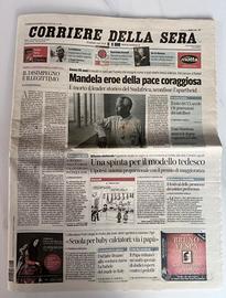 “MORTE NELSON MANDELA” - CORRIERE DELLA SERA