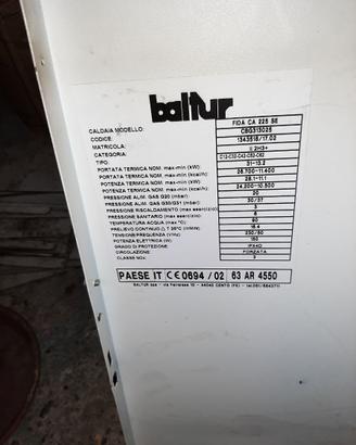 Ricambi caldaia baltur fida