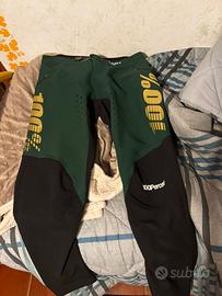 Pantaloni mtb 100% R-Core verdi