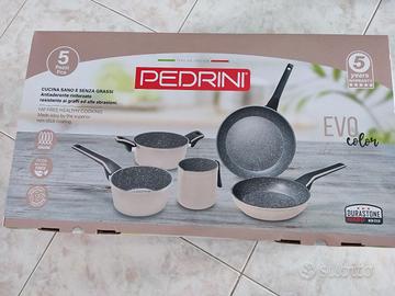 set cucina 5 pezzi antiaderenti padella casseruola