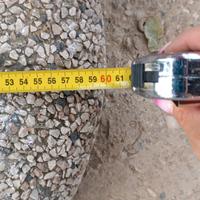 porta ombrelloni in pietra e graniglia