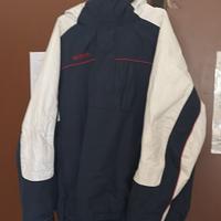 Columbia Blue-White Pullover Hooded Heavy Jacket