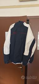 Columbia Blue-White Pullover Hooded Heavy Jacket