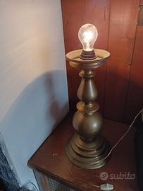 Lampada in ottone massiccio vintage