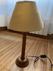 Coppia Abat jour vintage in legno