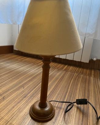 Coppia Abat jour vintage in legno