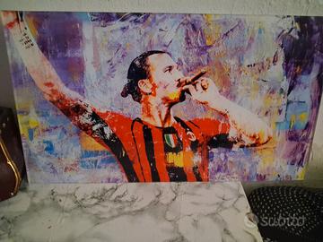 Quadro AC Milan Ibrahimović Scudetto 2022 - Stampa