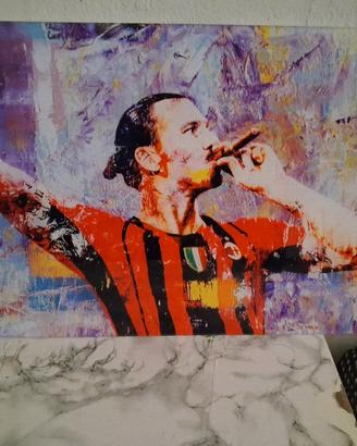 Quadro AC Milan Ibrahimović Scudetto 2022 - Stampa