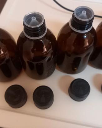4 flaconi vuoti 250 ml in plastica per fai fa te