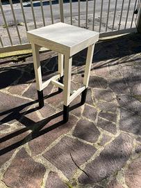 4 Sgabelli in legno verniciato bianco e nero