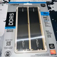 Crucial Pro DDR5 32GB (2×16) 6000MHz RAM  NUOVA