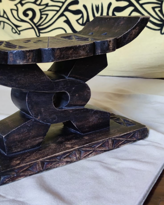 Sgabello Ashanti "Wisdom Knot" del Ghana anni '50