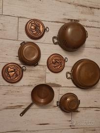 Set di pezzi in rame