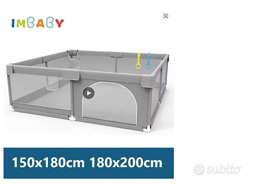 Box bambini 150x180 cm - Grigio chiaro