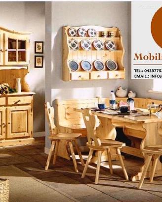 Soggiorno Taverna Country Rustico In Pino