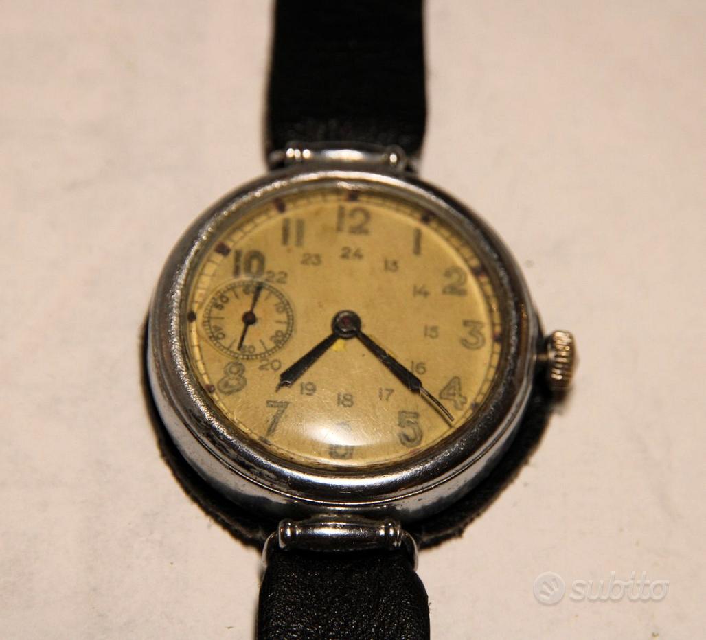 Cinturino Orologio In Pelle Marrone 14mm, Fatto A Mano, Stile Militare Prima E Seconda Guerra Mondiale