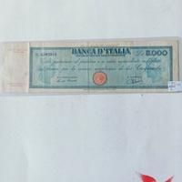 5000 lire titolo provvisorio Banca d'Italia 1945