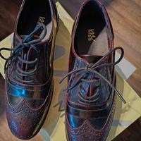 scarpe stringate bordeaux basse