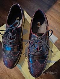 scarpe stringate bordeaux basse