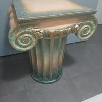 Tavolino Colonna Capitello Ionico Resina 75 cm Sfu