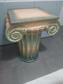 Tavolino Colonna Capitello Ionico Resina 75 cm Sfu
