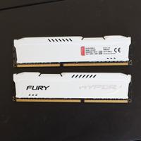 RAM Kingston HyperX Fury 16GB DDR3 1866MHz Bianca