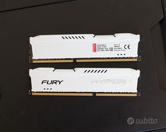RAM Kingston HyperX Fury 16GB DDR3 1866MHz Bianca