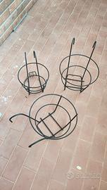 Fioriere per balcone in ferro, 3 pz