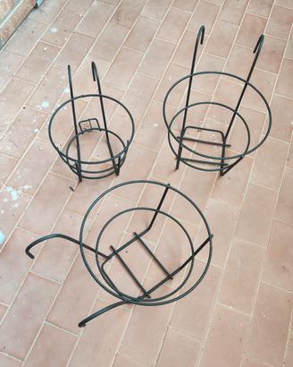 Fioriere per balcone in ferro, 3 pz