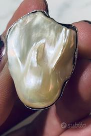 Anello in Argento 925 con pietra Madre Perla