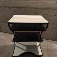 Carrello Mobiletto su Ruote Bicolore (Bianco/Nero)