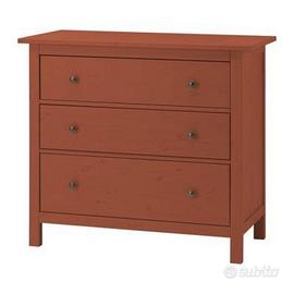 Ikea Hemnes 3 cassetti rossa