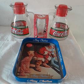 coca cola caraffe bicchiere  vassoio 