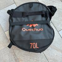 Borsone Quechua 70 litri ripiegabile