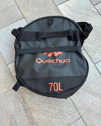 Borsone Quechua 70 litri ripiegabile
