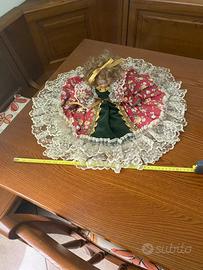 bambola anni 90 in stoffa e porcellana