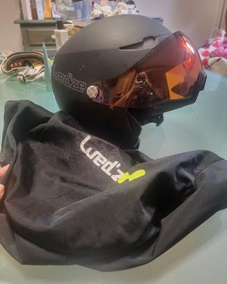 casco da sci con mascherina incorporata 