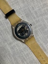 Swatch vintage new gent black ghost funzionante