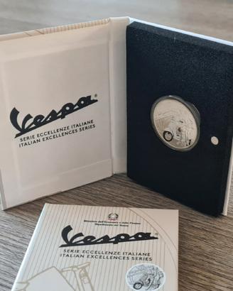 Moneta 5 euro in argento Vespa bianca 2019