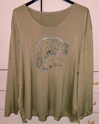 maglia donna verde  Oversize morbina