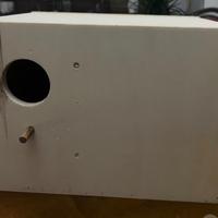 Nido in legno per pappagalli più accessori