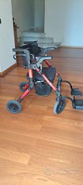 Deambulatore Rolletor e sedia a rotelle 2 in 1