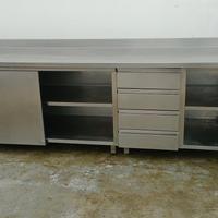 bancone in acciaio inox 3,20mt