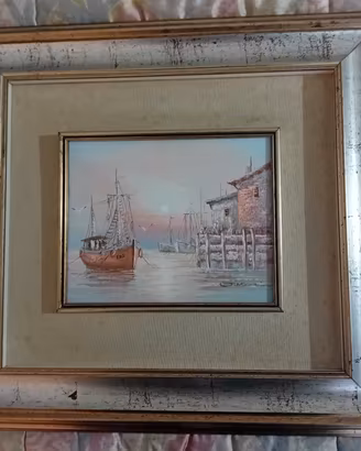 Quadro Olio su Tela J.Martin con Grande Cornice