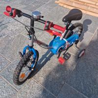Bicicletta bambino 14 pollici B'Twin con rotelle