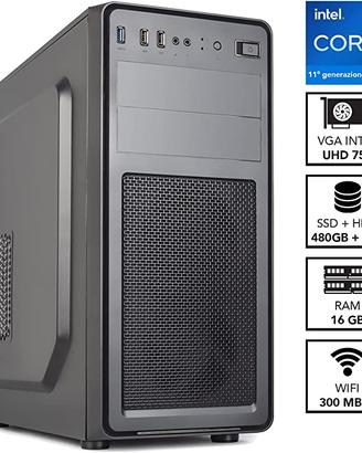 PC fisso Core i7-11700 Ram 16 gb Ssd 480gb HDisk