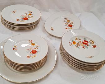 Servizio piatti da 6 porcellana Monopoli vintage