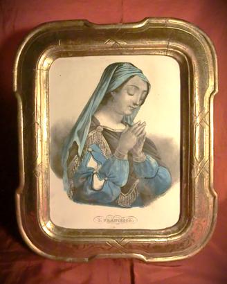 SANTA FRANCESCA IN PREGHIERA 1800 – sec. XIX