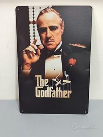Poster Il Padrino 20x30 cm In Metallo Ammaccato